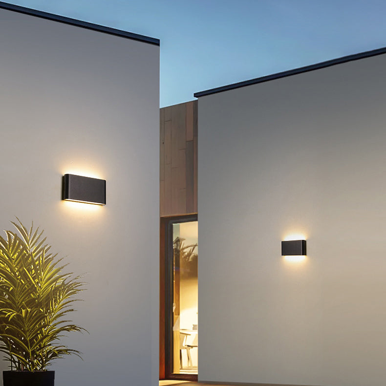 Modern Minimalist Waterproof Rectangle Aluminum LED Outdoor Wall Sconce Lamp For Outdoor Patio Lumendat