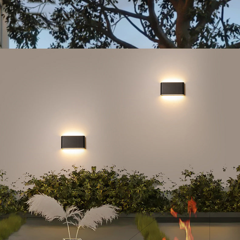 Modern Minimalist Waterproof Rectangle Aluminum LED Outdoor Wall Sconce Lamp For Outdoor Patio Lumendat