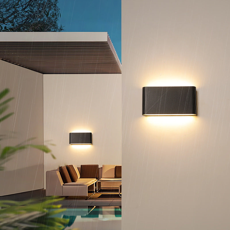 Modern Minimalist Waterproof Rectangle Aluminum LED Outdoor Wall Sconce Lamp For Outdoor Patio Lumendat