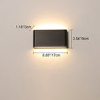 Modern Minimalist Waterproof Rectangle Aluminum LED Outdoor Wall Sconce Lamp For Outdoor Patio Lumendat