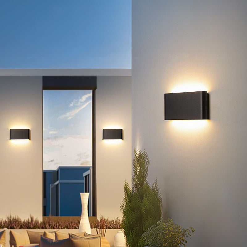 Modern Minimalist Waterproof Rectangle Aluminum LED Outdoor Wall Sconce Lamp For Outdoor Patio Lumendat