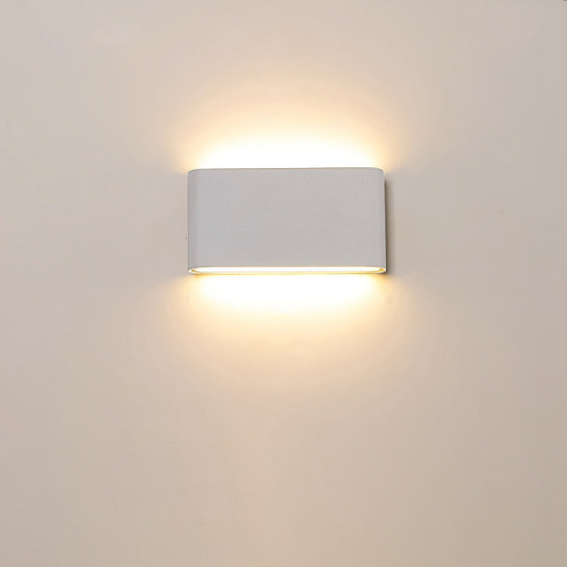 Modern Minimalist Waterproof Rectangle Aluminum LED Outdoor Wall Sconce Lamp For Outdoor Patio Lumendat