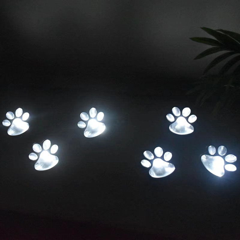 Contemporary Creative Animal Dog Paw Print LED Solar Outdoor Lawn Landscape Light For Garden Lumendat