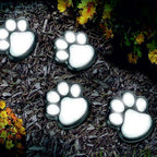 Contemporary Creative Animal Dog Paw Print LED Solar Outdoor Lawn Landscape Light For Garden Lumendat