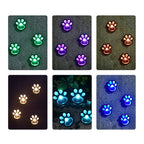 Contemporary Creative Animal Dog Paw Print LED Solar Outdoor Lawn Landscape Light For Garden Lumendat