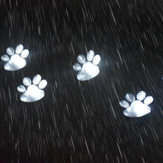 Contemporary Creative Animal Dog Paw Print LED Solar Outdoor Lawn Landscape Light For Garden Lumendat