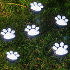 Contemporary Creative Animal Dog Paw Print LED Solar Outdoor Lawn Landscape Light For Garden Lumendat