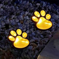 Contemporary Creative Animal Dog Paw Print LED Solar Outdoor Lawn Landscape Light For Garden Lumendat