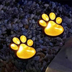 Contemporary Creative Animal Dog Paw Print LED Solar Outdoor Lawn Landscape Light For Garden Lumendat