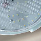 Modern Minimalist PVC Round LED Solar Waterproof Flush Mount Ceiling Light For Hallway