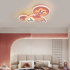 Contemporary Nordic Acrylic Iron Round Shade LED Flush Mount Ceiling Light For Bedroom