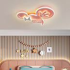 Contemporary Nordic Acrylic Iron Round Shade LED Flush Mount Ceiling Light For Bedroom