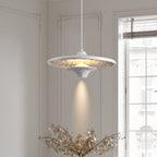 Traditional French Stainless Steel Resin Flying Saucer LED Pendant Light For Living Room