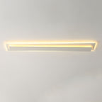 Contemporary Nordic Aluminum Acrylic Straight Line LED Flush Mount Ceiling Light For Bedroom