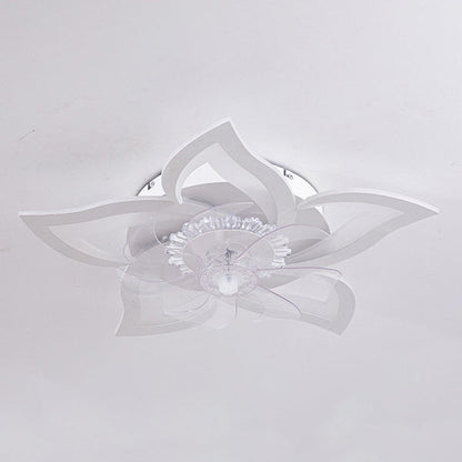 Contemporary Creative Aluminum Acrylic ABS Fan LED Flush Mount Ceiling Fan Light For Bedroom
