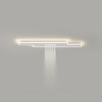 Modern Minimalist Grille Long Strip Acrylic Iron LED Spotlight Flush Mount Ceiling Light For Bedroom