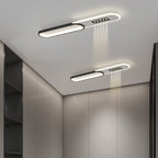 Modern Minimalist Grille Long Strip Acrylic Iron LED Spotlight Flush Mount Ceiling Light For Bedroom