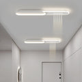 Modern Minimalist Grille Long Strip Acrylic Iron LED Spotlight Flush Mount Ceiling Light For Bedroom