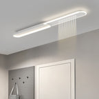 Modern Minimalist Grille Long Strip Acrylic Iron LED Spotlight Flush Mount Ceiling Light For Bedroom