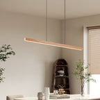 Traditional Vintage Travertine Straight Line Iron LED Island Light Pendant Light for Living Room BulbSquare