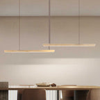 Traditional Vintage Travertine Straight Line Iron LED Island Light Pendant Light for Living Room BulbSquare