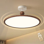 Traditional Japanese Iron Aluminum Conical LED Semi-Flush Mount Ceiling Light For Living Room