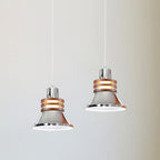 Contemporary Retro Trumpet Iron Shade 1-Light Pendant Light For Living Room