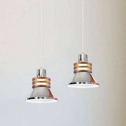 Contemporary Retro Trumpet Iron Shade 1-Light Pendant Light For Living Room