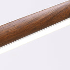 Traditional Chinese Straight Line Acrylic Wood Grain LED Island Light Pendant Light For Living Room