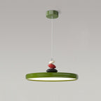 Contemporary Scandinavian Aluminum Iron Round LED Pendant Light For Living Room
