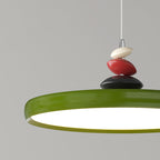 Contemporary Scandinavian Aluminum Iron Round LED Pendant Light For Living Room