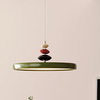 Contemporary Scandinavian Aluminum Iron Round LED Pendant Light For Living Room