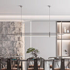 Traditional Chinese Hardware Acrylic Long Strip LED Island Light Pendant Light For Living Room