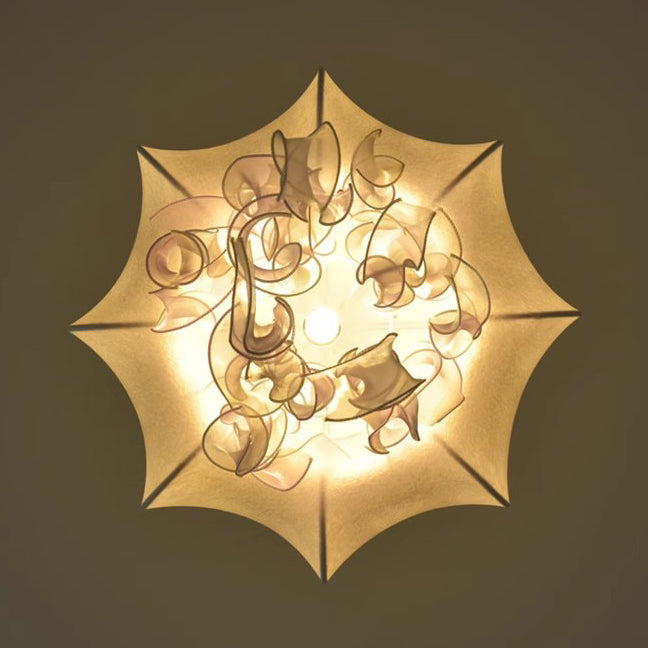 Contemporary Creative Fabric Jellyfish Flowing Ribbon 1-light Pendant Light for Living Room BulbSquare