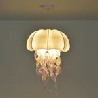Contemporary Creative Fabric Jellyfish Flowing Ribbon 1-light Pendant Light for Living Room BulbSquare