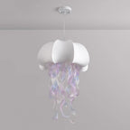 Contemporary Creative Fabric Jellyfish Flowing Ribbon 1-light Pendant Light for Living Room BulbSquare