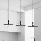 Modern Minimalist Water Ripple Disc Aluminum Glass LED Pendant Light For Living Room