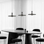 Modern Minimalist Water Ripple Disc Aluminum Glass LED Pendant Light For Living Room