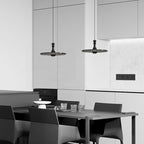 Modern Minimalist Water Ripple Disc Aluminum Glass LED Pendant Light For Living Room