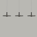 Modern Minimalist Water Ripple Disc Aluminum Glass LED Pendant Light For Living Room