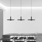 Modern Minimalist Water Ripple Disc Aluminum Glass LED Pendant Light For Living Room