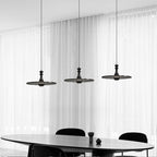 Modern Minimalist Water Ripple Disc Aluminum Glass LED Pendant Light For Living Room