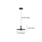 Modern Minimalist Water Ripple Disc Aluminum Glass LED Pendant Light For Living Room