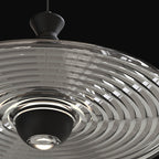 Modern Minimalist Water Ripple Disc Aluminum Glass LED Pendant Light For Living Room