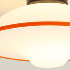 Contemporary Nordic Flying Saucer Iron Acrylic 1-light Semi-flush Mount Ceiling Light for Living Room