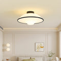 Contemporary Nordic Flying Saucer Iron Acrylic 1-light Semi-flush Mount Ceiling Light for Living Room