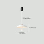 Contemporary Scandinavian Aluminum Acrylic Round LED Pendant Light For Living Room