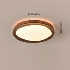 Contemporary Simplicity Iron Acrylic Round LED Flush Mount Ceiling Light For Bedroom