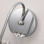 Contemporary Luxury Round Crystal Stainless Steel 1-Light Wall Sconce Lamp For Dining Room