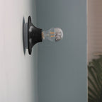 Contemporary Scandinavian Iron Geometric Circle 1-Light Wall Sconce Lamp For Living Room